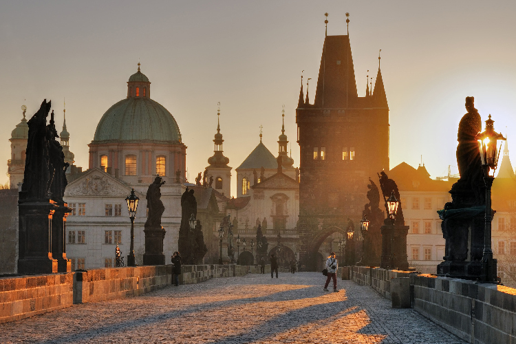 Vue de Prague depuis le pont Charles